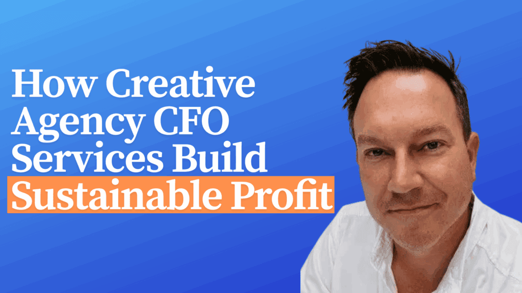 Astero Group article image with title 'How creative agency CFO services build sustainable profit' and a photo of founder Jim Miller on a blue background